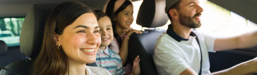 Happy Family in Car